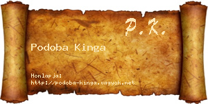 Podoba Kinga névjegykártya
